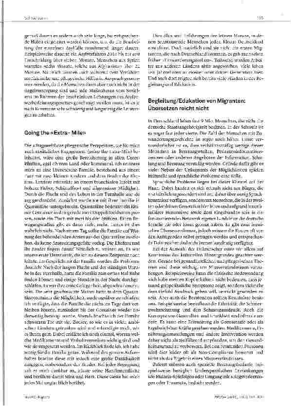 Vorschauseite 5: Gesundheitliche Begleitung von Flüchtlingen in einer Notunterkunft