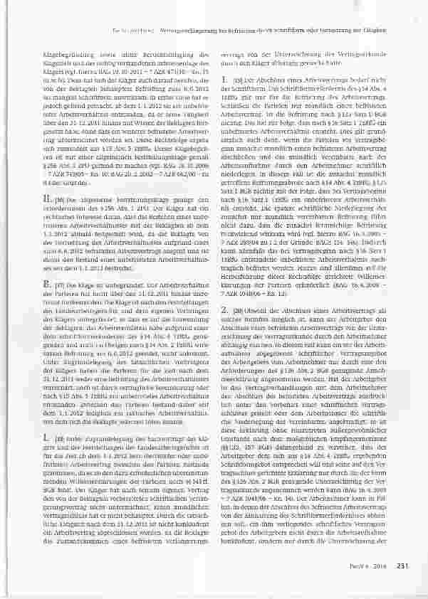 Vorschauseite 3: Vertragsverlängerung bei Befristung durch Schriftform oder Fortsetzung der Tätigkeit