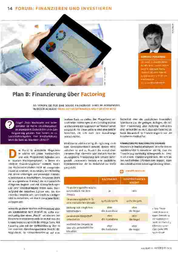 Vorschauseite 1: Plan B: Finanzierung über Factoring