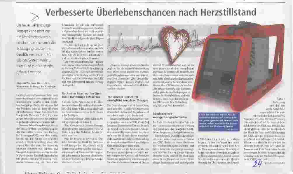 Vorschauseite 1: Verbesserte Überlebenschancen nach Herzstillstand