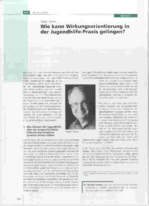 Vorschauseite 1: Wie kann Wirkungsorientierung in der Jugendhilfe-Praxis gelingen?