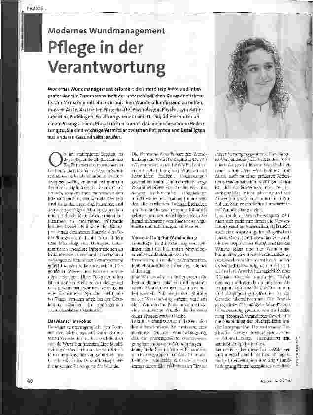 Vorschauseite 1: Modernes Wundmanagement - Pflege in der Verantwortung