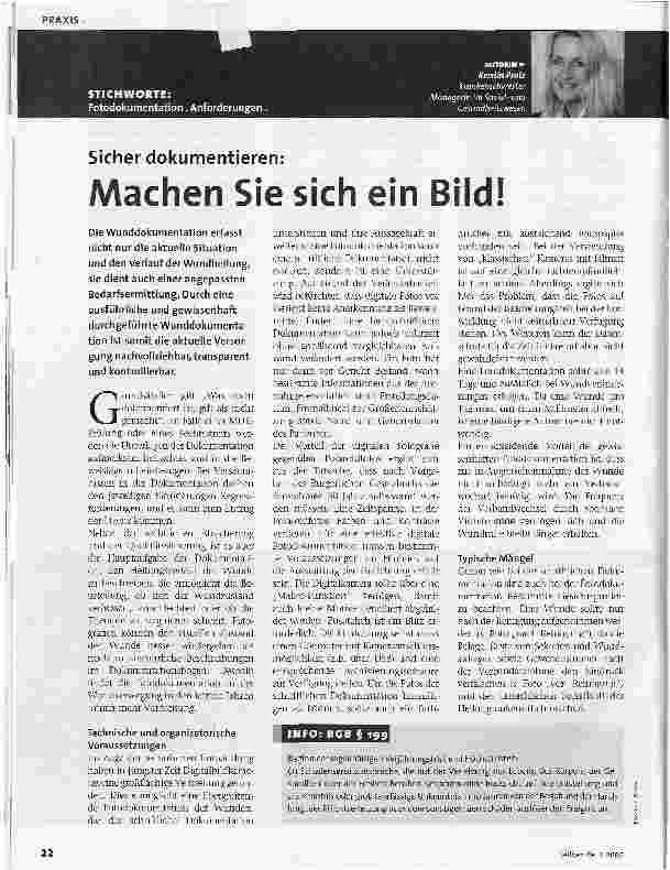 Vorschauseite 1: Sicher dokumentieren:Machen Sie sich ein Bild!