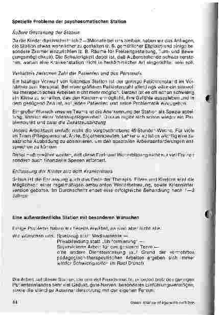 Vorschauseite 4: Kinderpsychosmatik - Darstellung einer Station im Wilhelminenspital - - Gemeinde Wien