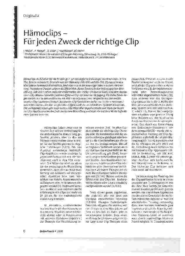 Vorschauseite 1: Hämoclips - Für jeden Zweck der richtige Clip