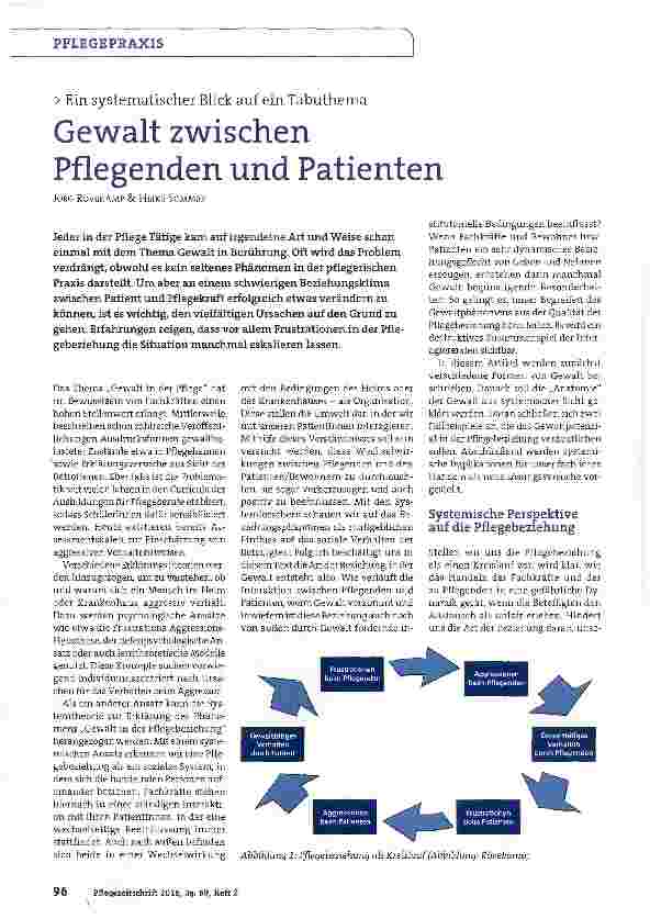 Vorschauseite 1: Gewalt zwischen Pflegenden und Patienten