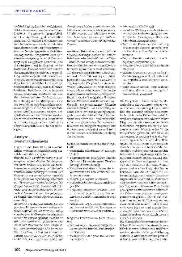 Vorschauseite 5: Gewalt zwischen Pflegenden und Patienten