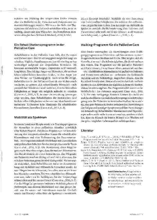 Vorschauseite 2: Bewegung in der Palliative Care