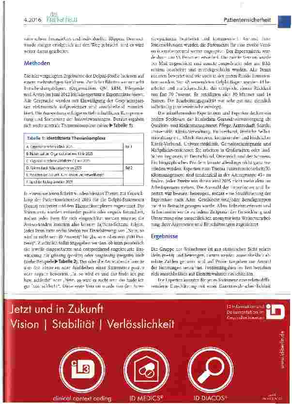 Vorschauseite 2: Patientensicherheit im Krankenhaus 2025