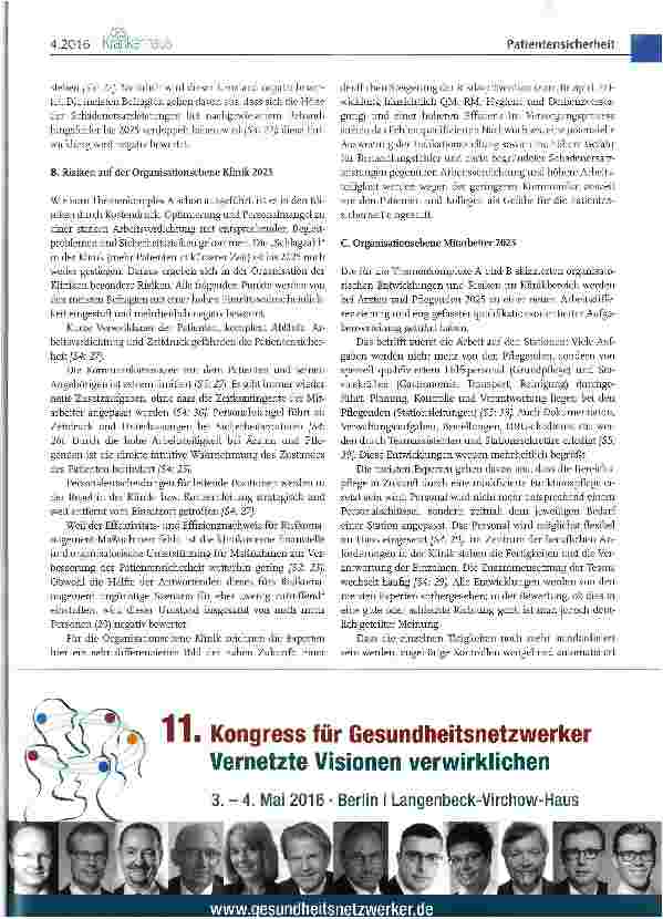 Vorschauseite 4: Patientensicherheit im Krankenhaus 2025