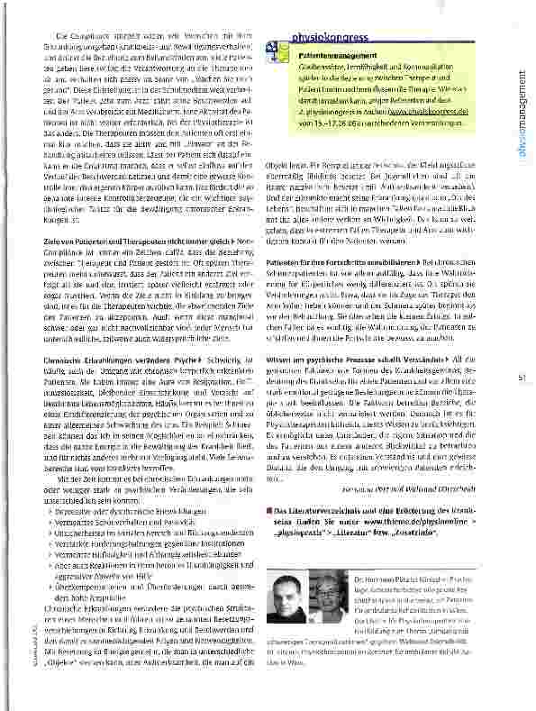 Vorschauseite 4: Umgang mit schwierigen Patienten Die Macht der Psyche