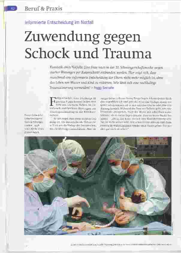 Vorschauseite 1: Zuwendung gegen Schock und Trauma
