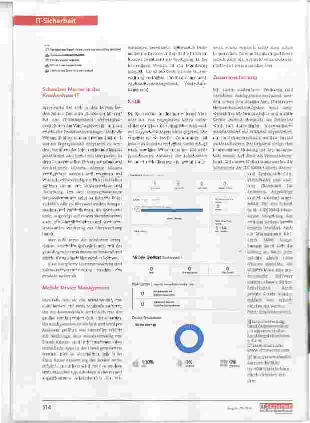 Vorschauseite 3: Monitoring und Management des M-IT Netzwerks mit Open-Source Risikominimierung im Sinn der ISO 80001-1