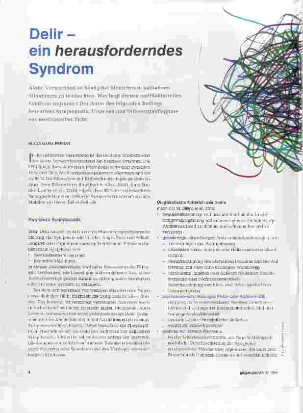 Vorschauseite 1: Delir ein herausforderndes Syndrom