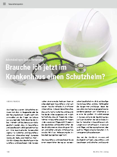 Vorschauseite 1: Brauche ich jetzt im Krankenhaus einen Schutzhelm?