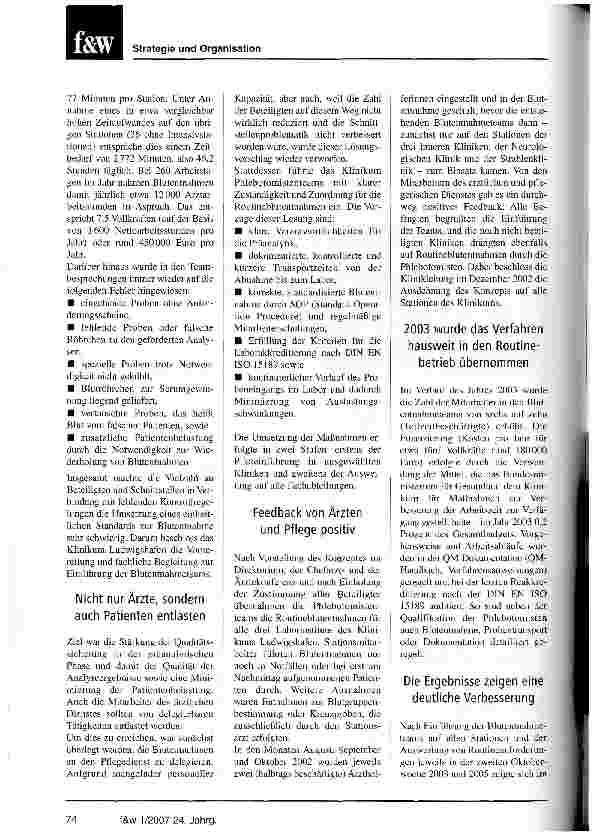 Vorschauseite 2: Delegation von ärztlichen Aufgaben stärkt Qualität und senkt Kosten