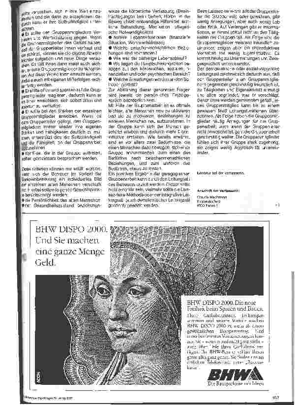 Vorschauseite 2: Medizinische und psychosoziale Betreuung alter und kranker Menschen 8. Folge: Präventionsmöglichkeiten