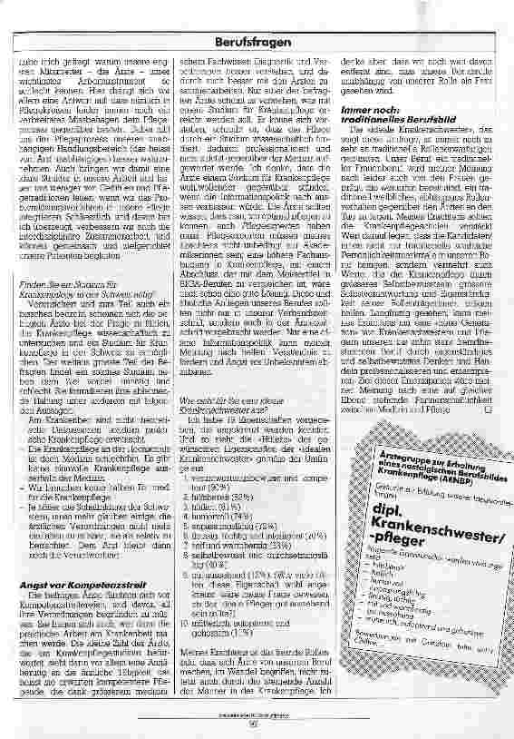Vorschauseite 2: Interdisziplinarität auf dem Prüfstand Welches Berufsbild haben Ärzte von der Krankenpflege?