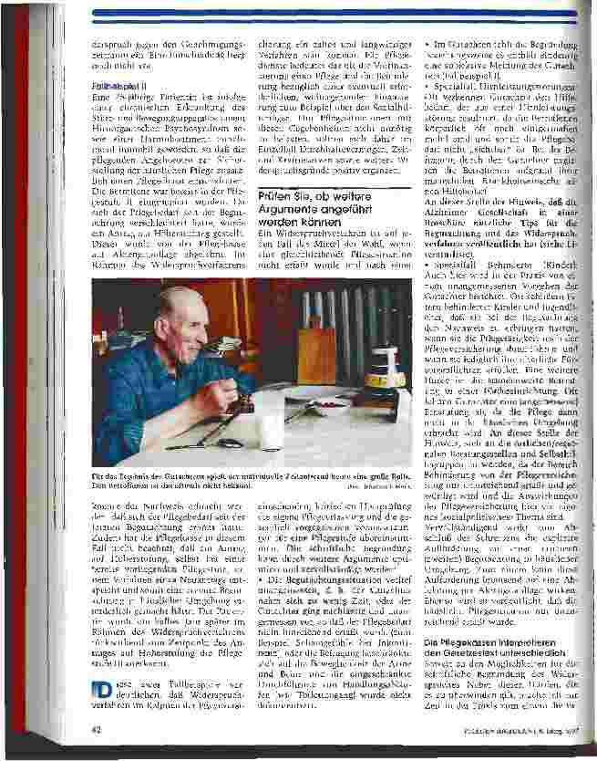 Vorschauseite 3: Man braucht viel Zeit und gute Argumente Zum Widerspruchsverfahren im Rahmen der Pflegeversicherung