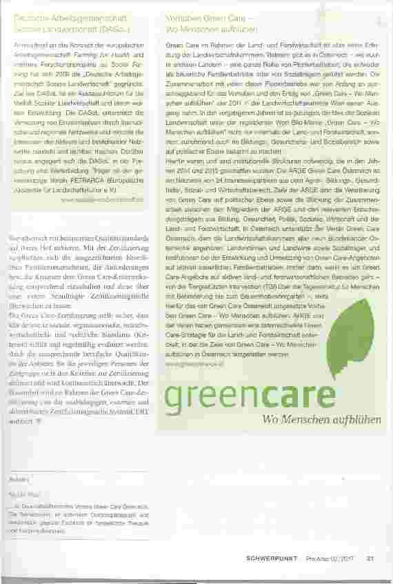Vorschauseite 3: Green Care Wo Menschen aufblühen