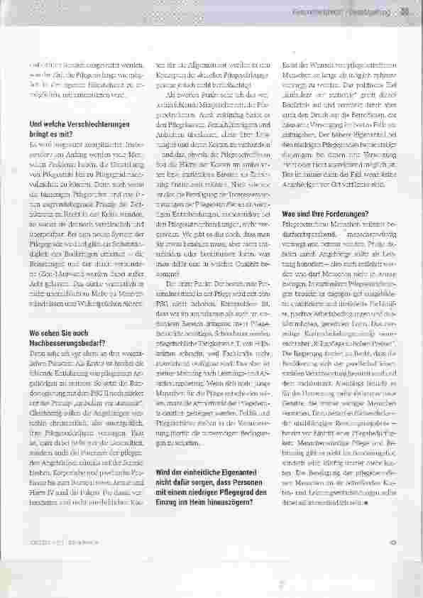 Vorschauseite 2: 2. Pflegestärkungsgesetz „Pflegebetroffene bleiben weiterhin auf der Strecke