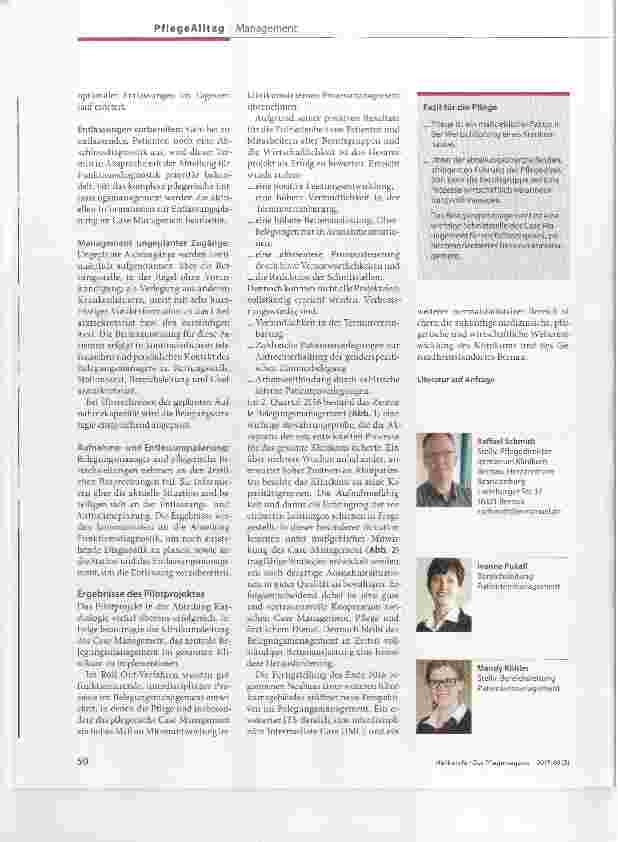 Vorschauseite 3: Case Management Zur richtigen Zeit im richtigen Bett?