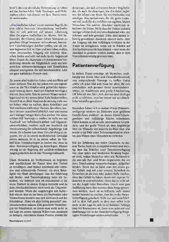 Vorschauseite 2: Mit dem Tod leben