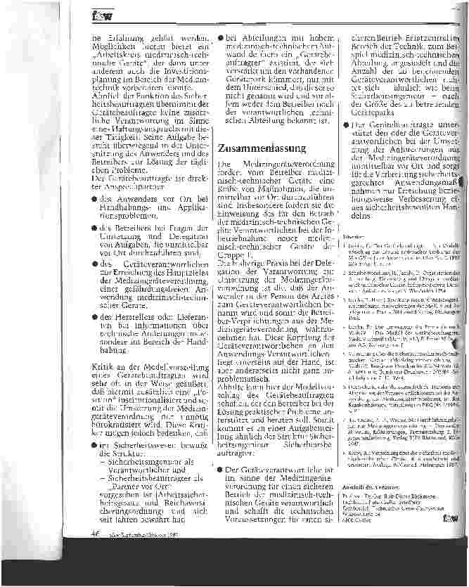 Vorschauseite 3: Der Gerätebeauftragte Seine Verantwortung im Vergleich zum Geräteverantwortlichen
