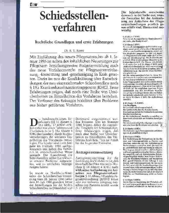 Vorschauseite 1: Schiedsstellenverfahren, Rechtliche Grundlagen