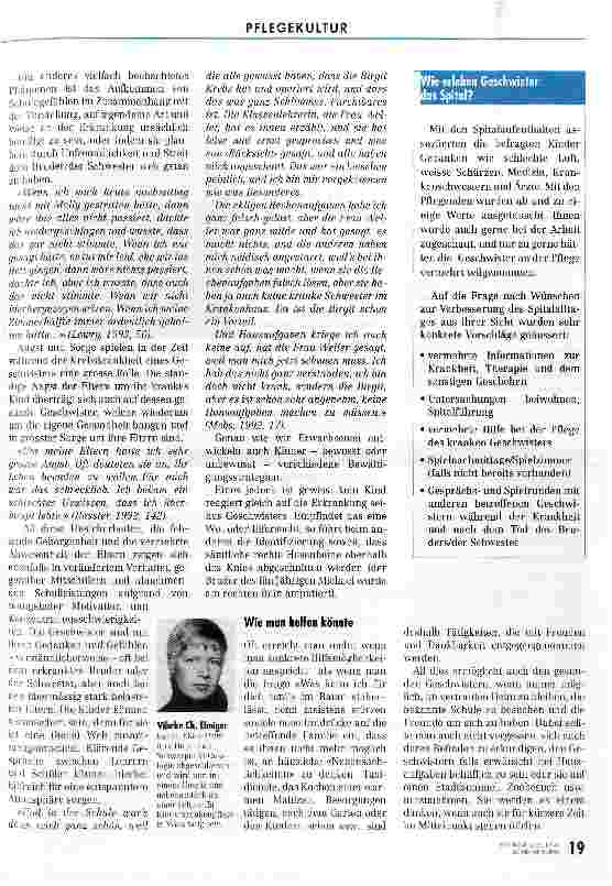 Vorschauseite 2: Ich bin doch auch noch da! Vom Schattendasein der Geschwister krebskranker Kinder
