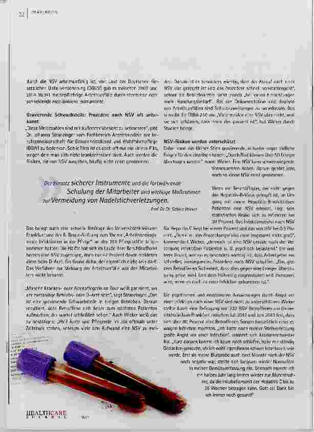 Vorschauseite 3: Kleiner Stich kann große Folgen haben