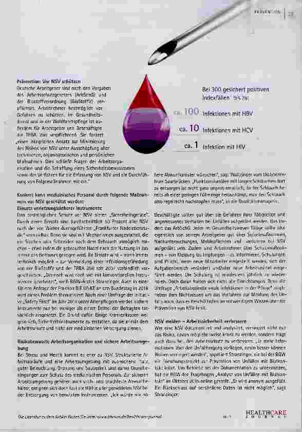 Vorschauseite 4: Kleiner Stich kann große Folgen haben