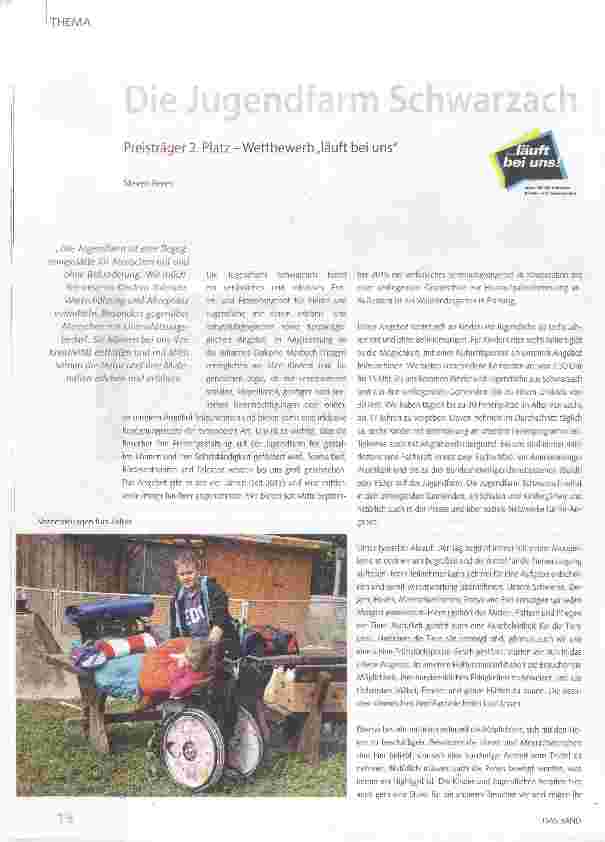 Vorschauseite 1: Die Jugendfarm Schwarzach