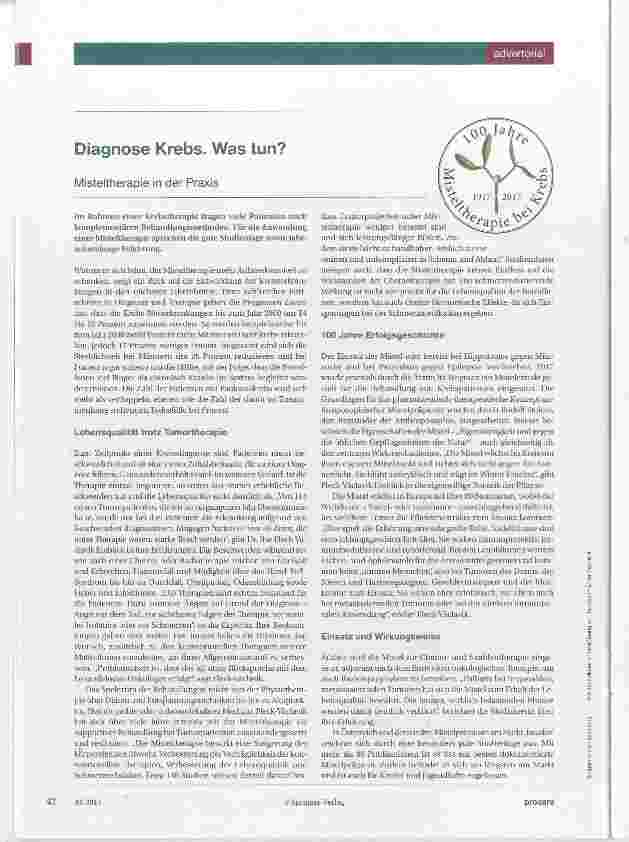 Vorschauseite 1: Diagnose Krebs. Was tun?