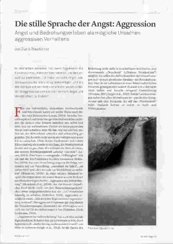 Vorschauseite 1: Die stille Sprache der Angst: Aggression