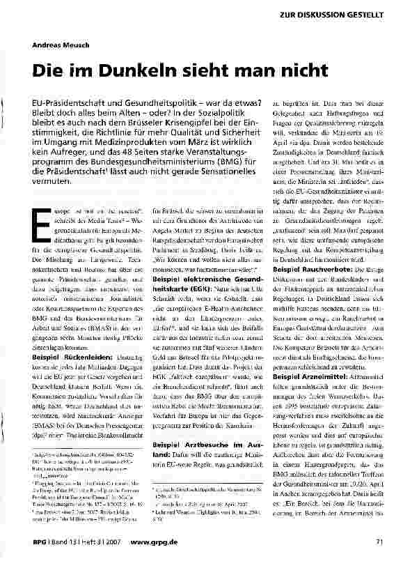 Vorschauseite 1: Die im Dunkeln sieht man nicht