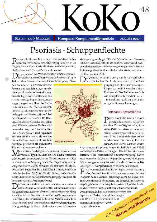 Vorschauseite 1: Psoriasis - Schuppenflechte