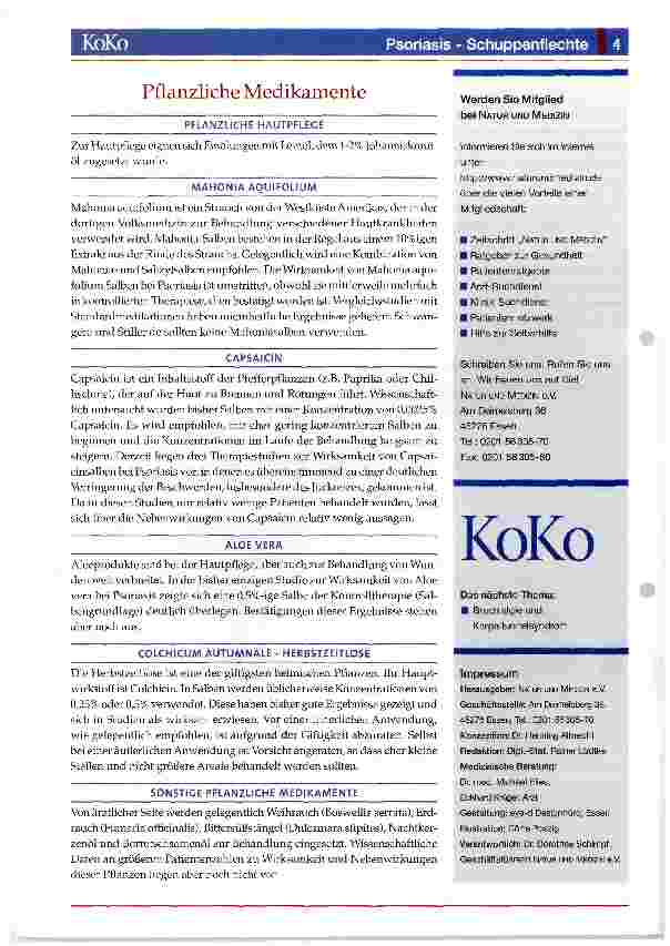 Vorschauseite 4: Psoriasis - Schuppenflechte