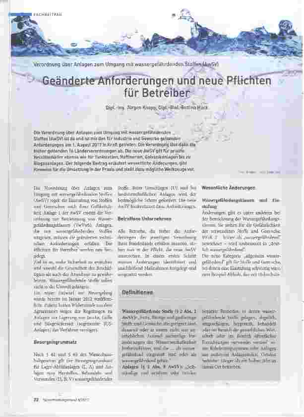 Vorschauseite 1: Geänderte Anforderungen und neue Pflichten für Betreiber