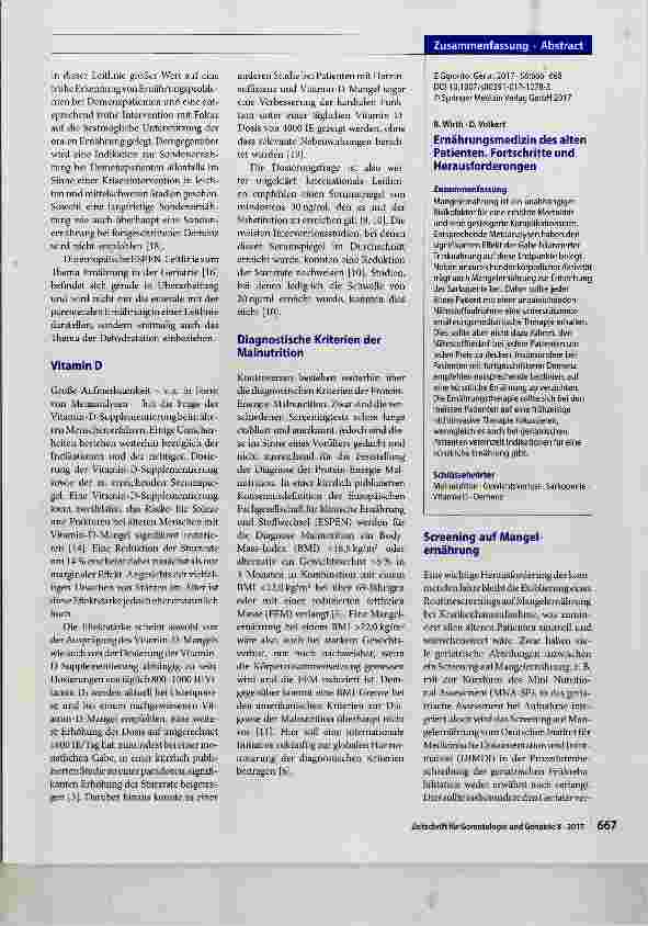 Vorschauseite 2: Ernährungsmedizin des alten Patienten