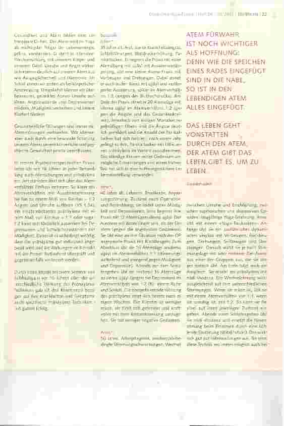 Vorschauseite 2: Heilender Atem. Von der Wirkung des pränäyäma auf die Psyche