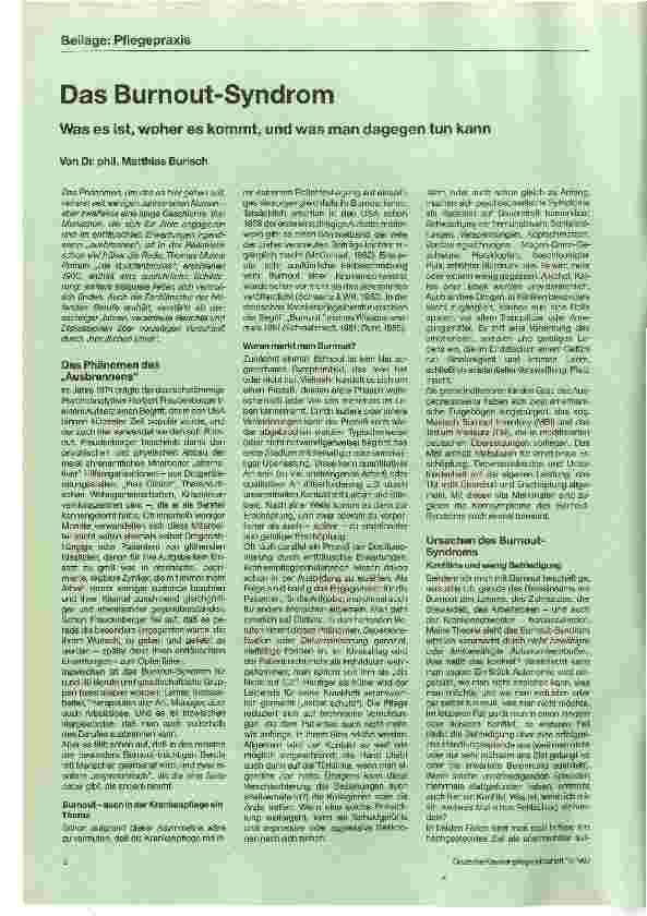 Vorschauseite 1: Das Burnout-Syndrom
