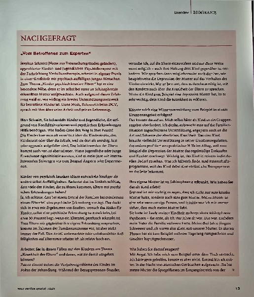 Vorschauseite 1: "Vom Betroffenen zum Experten"