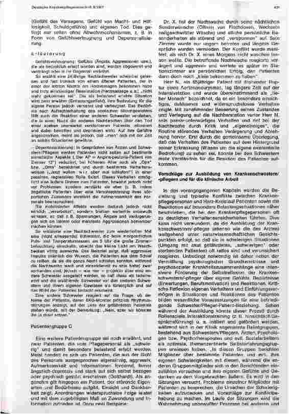 Vorschauseite 5: Emotionale Probleme in der Beziehung zwischen Krankenschwester/ -pfleger und Herz-Kreislauf-Patienten