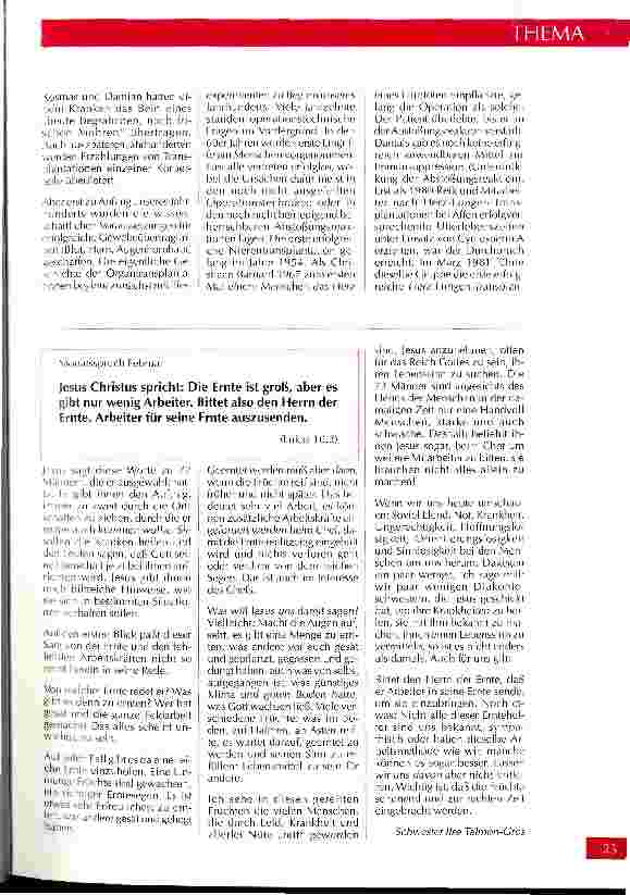 Vorschauseite 2: Organtransplantation Ist der Mensch ein Puzzle?