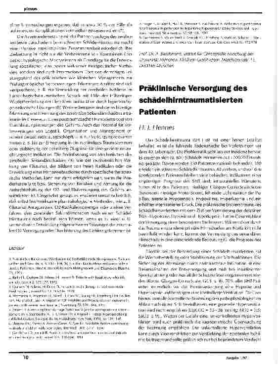 Vorschauseite 2: Die Bedeutung des sekundären Hirnschadens beim schweren Schädel- Hirntrauma