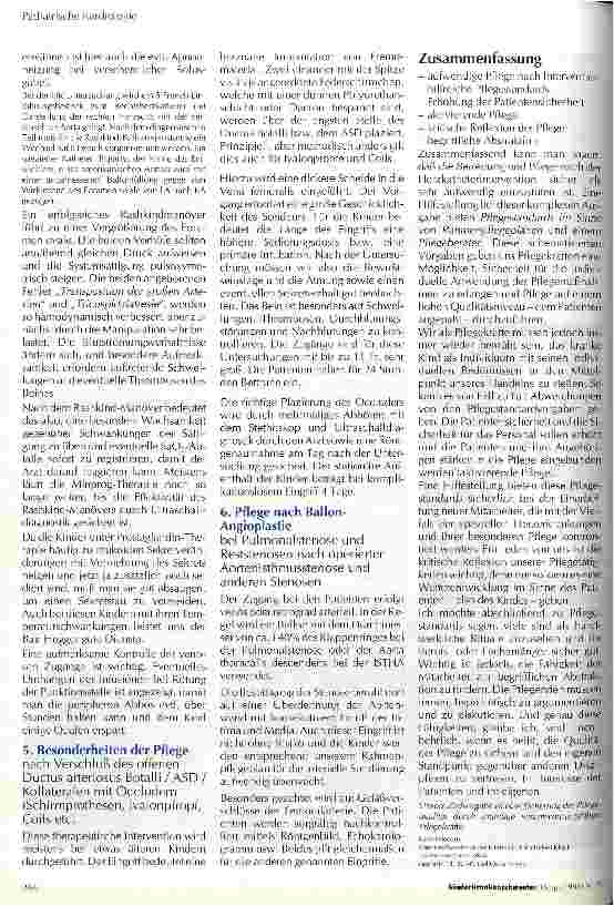 Vorschauseite 5: Pflegestandards - Betreuung von Kindern nach Herzkatheter-Intervention