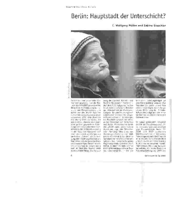 Vorschauseite 1: Berlin: Hauptstadt der Unterschicht?