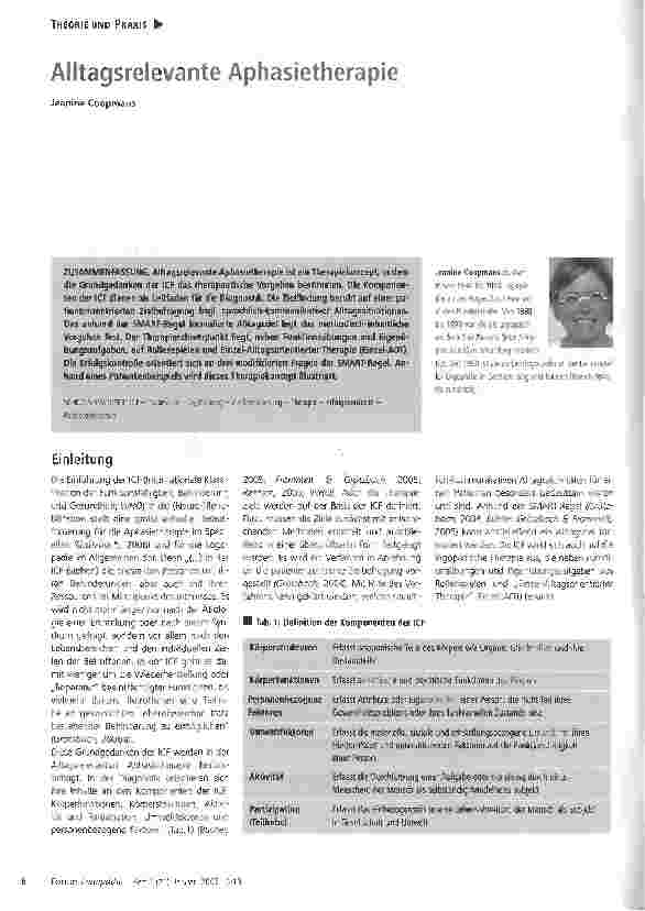 Vorschauseite 1: Alltagsrelevante Aphasietherapie