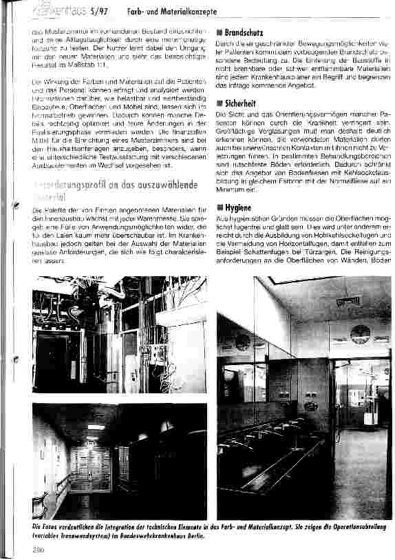 Vorschauseite 3: Blau, grün, gelb. .. ? Die Bedeutung abgestimmter Farb - und Materialkonzepte im Krankenhausbau
